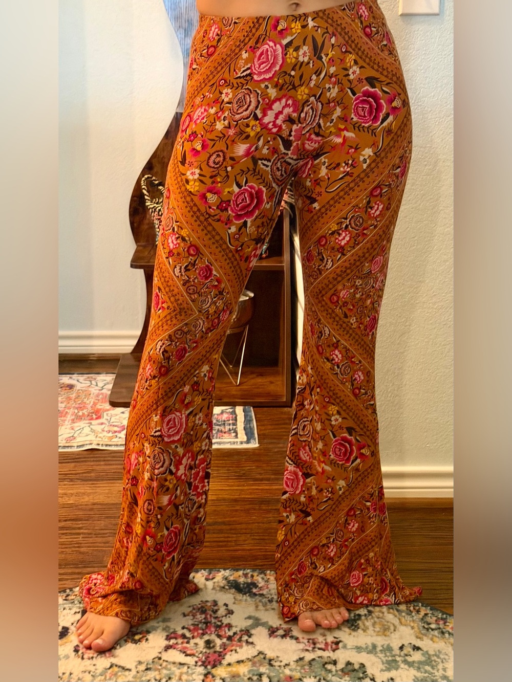 RARE Spell & The Gypsy Babushka Bells Flares Floral Pants L Archive - Picture 10 of 16